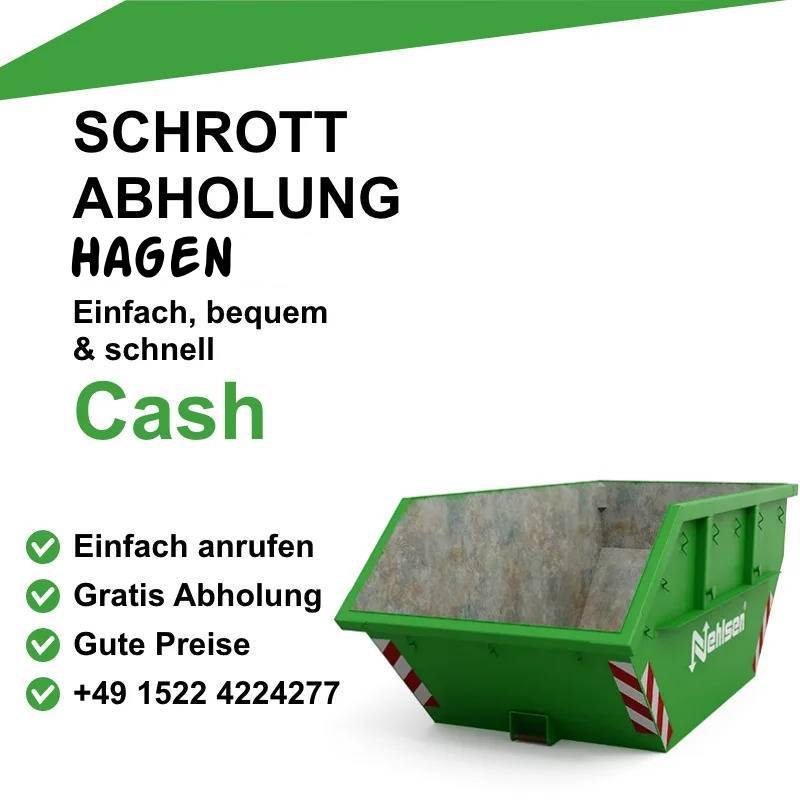 Schrottankauf Hagen
Altmetallankauf in Hagen
Schrotthandel Hagen
Schrottabholung Hagen